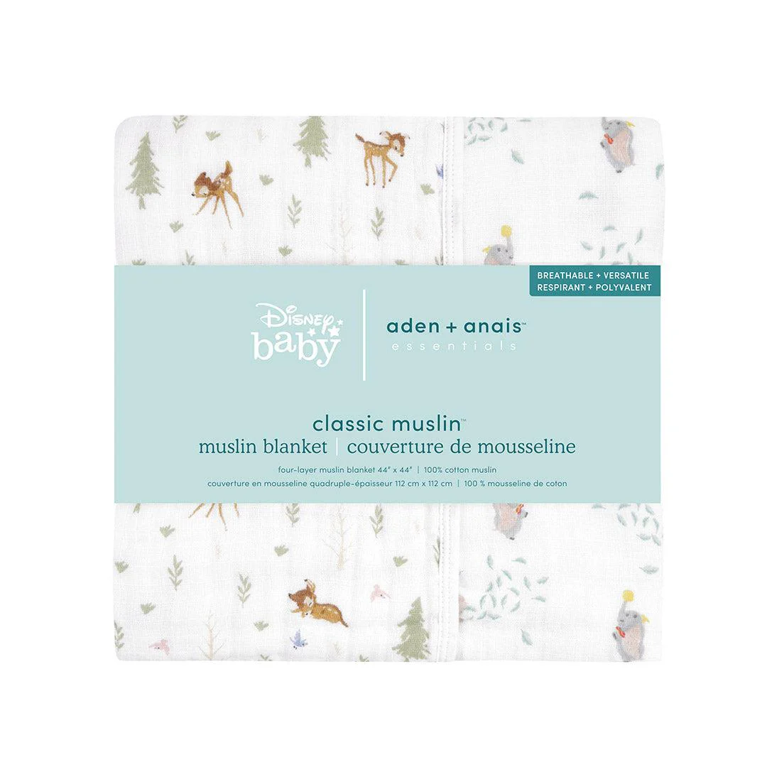 aden + anais essentials Cotton Muslin Blanket - Disney + Friends - Bambi Forest - Image 4