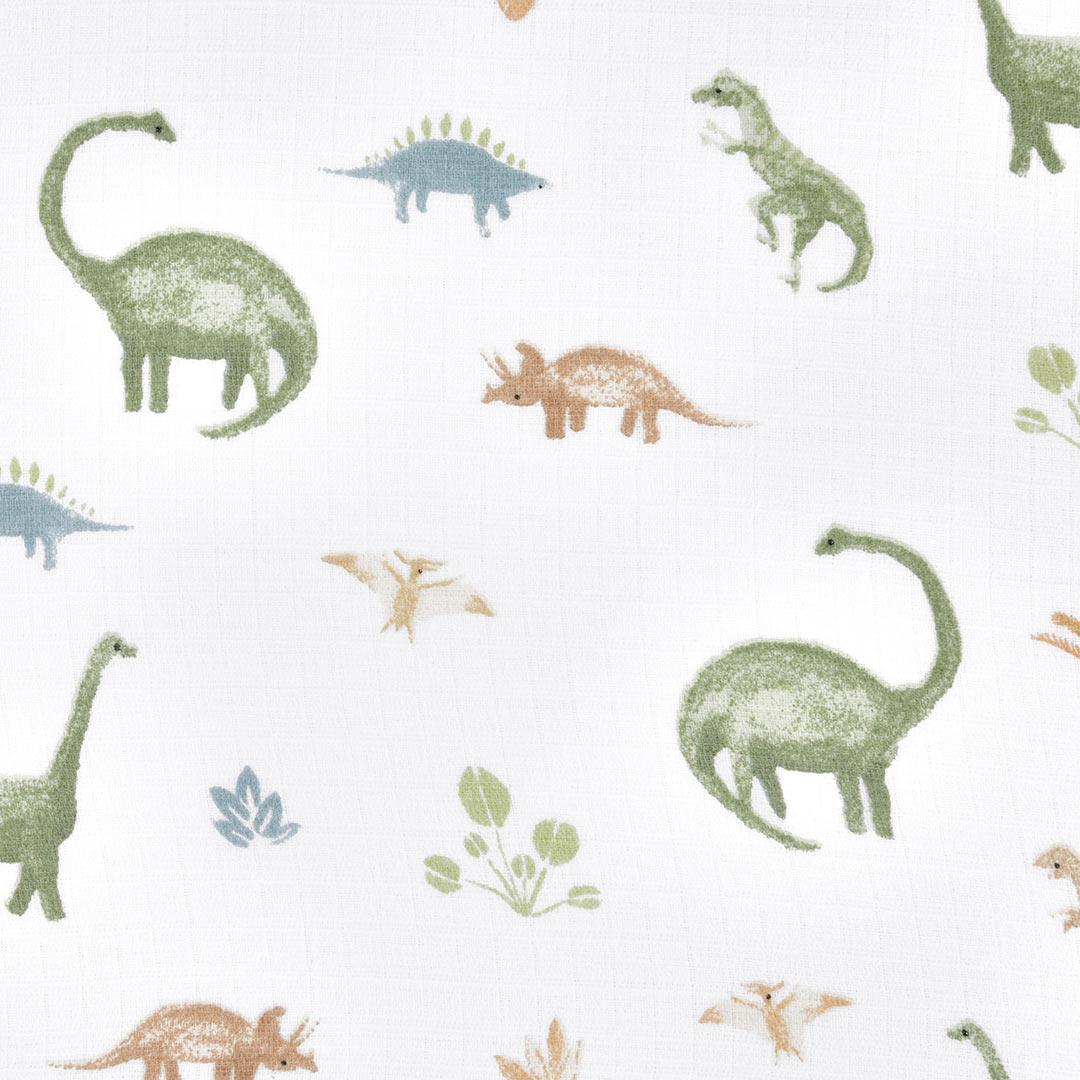 aden + anais Essentials Cotton Muslin Swaddle Blanket - 4 Pack - Dino Jungle - Image 4