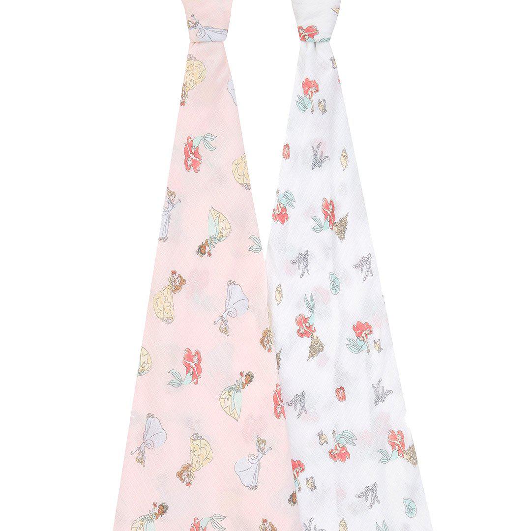 aden + anais Essentials Cotton Muslin Swaddle Blankets - Disney Princess - 2 Pack - Image 3