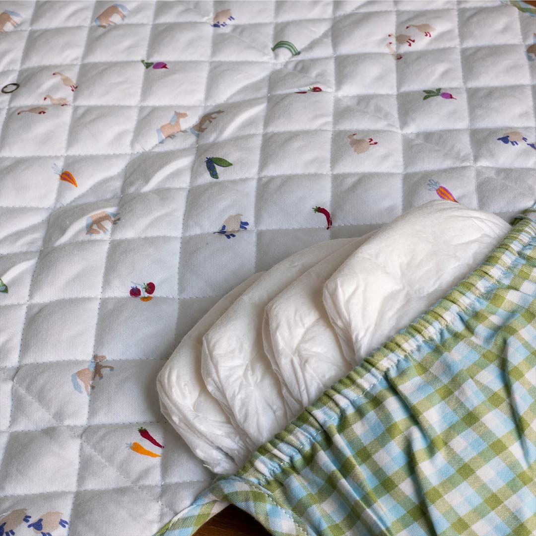 Avery Row Cotton Travel Baby Changing Mat - Greenhouse Gingham - Image 5