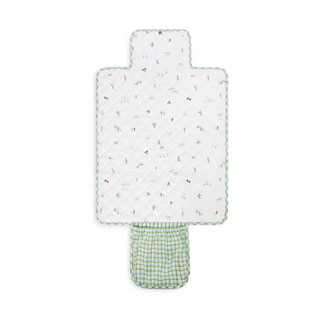 Avery Row Cotton Travel Baby Changing Mat - Greenhouse Gingham - Image 7