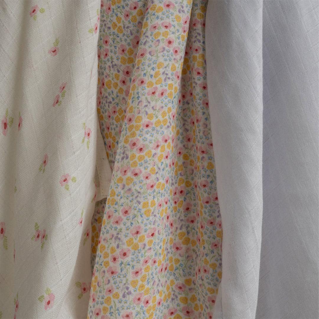 Avery Row Muslin Squares, Set of 3 - Wildflower Garden - Image 3
