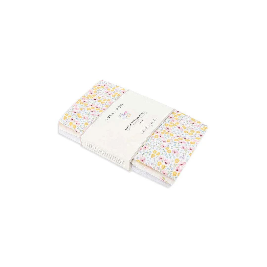 Avery Row Muslin Squares, Set of 3 - Wildflower Garden - Image 4