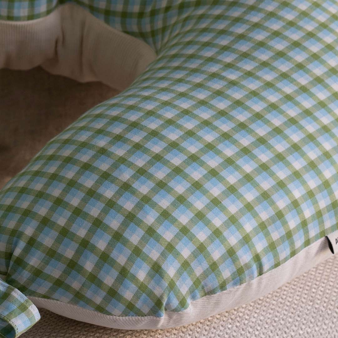 Avery Row Nursing Pillow - Greenhouse Gingham - Image 4