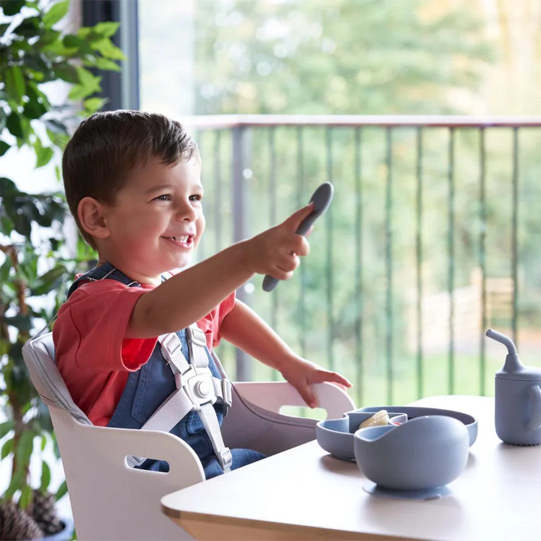 Bababing Una Highchair - White/Wood/Grey - Image 5