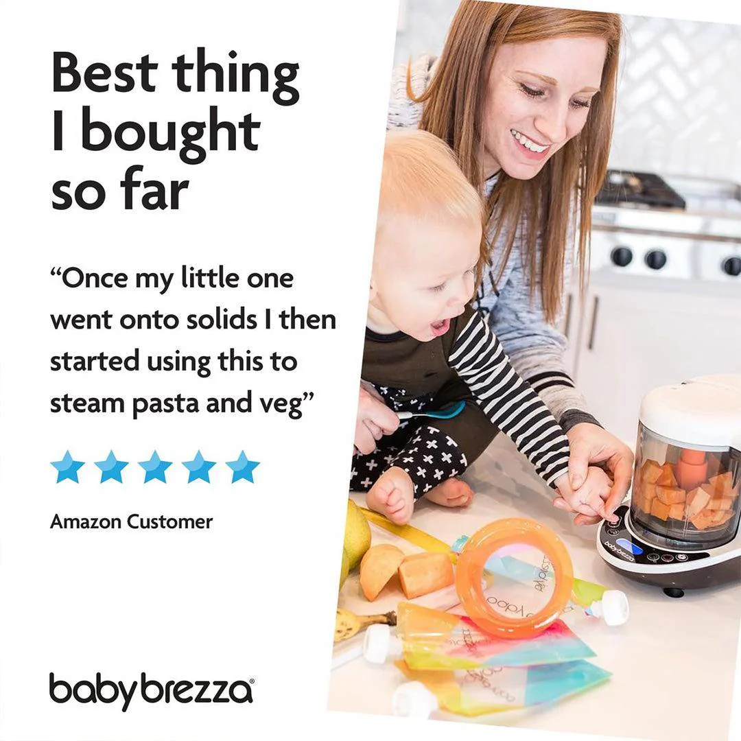 Baby Brezza Food Maker Deluxe - Black & White - Image 10