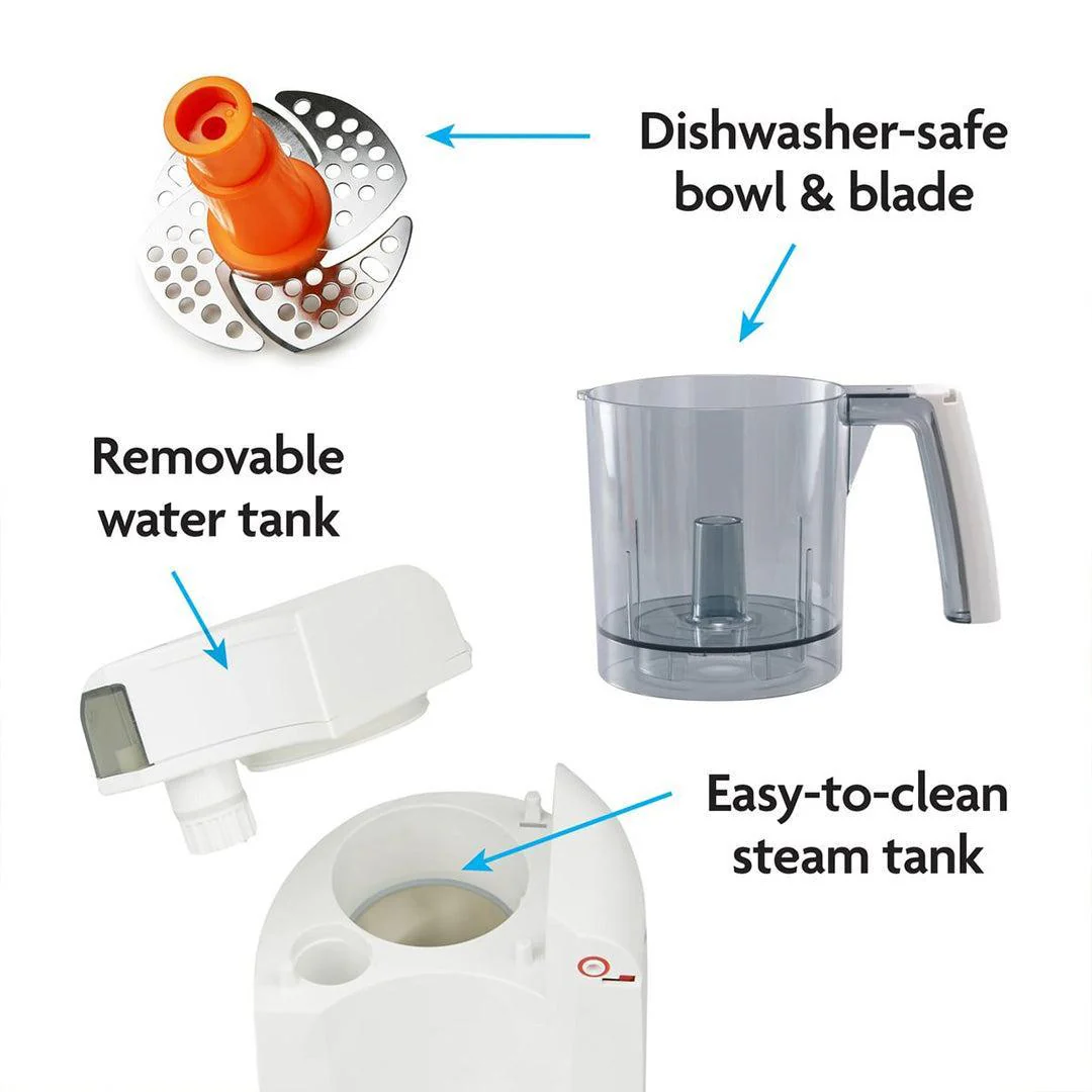 Baby Brezza Food Maker Deluxe - Black & White - Image 8