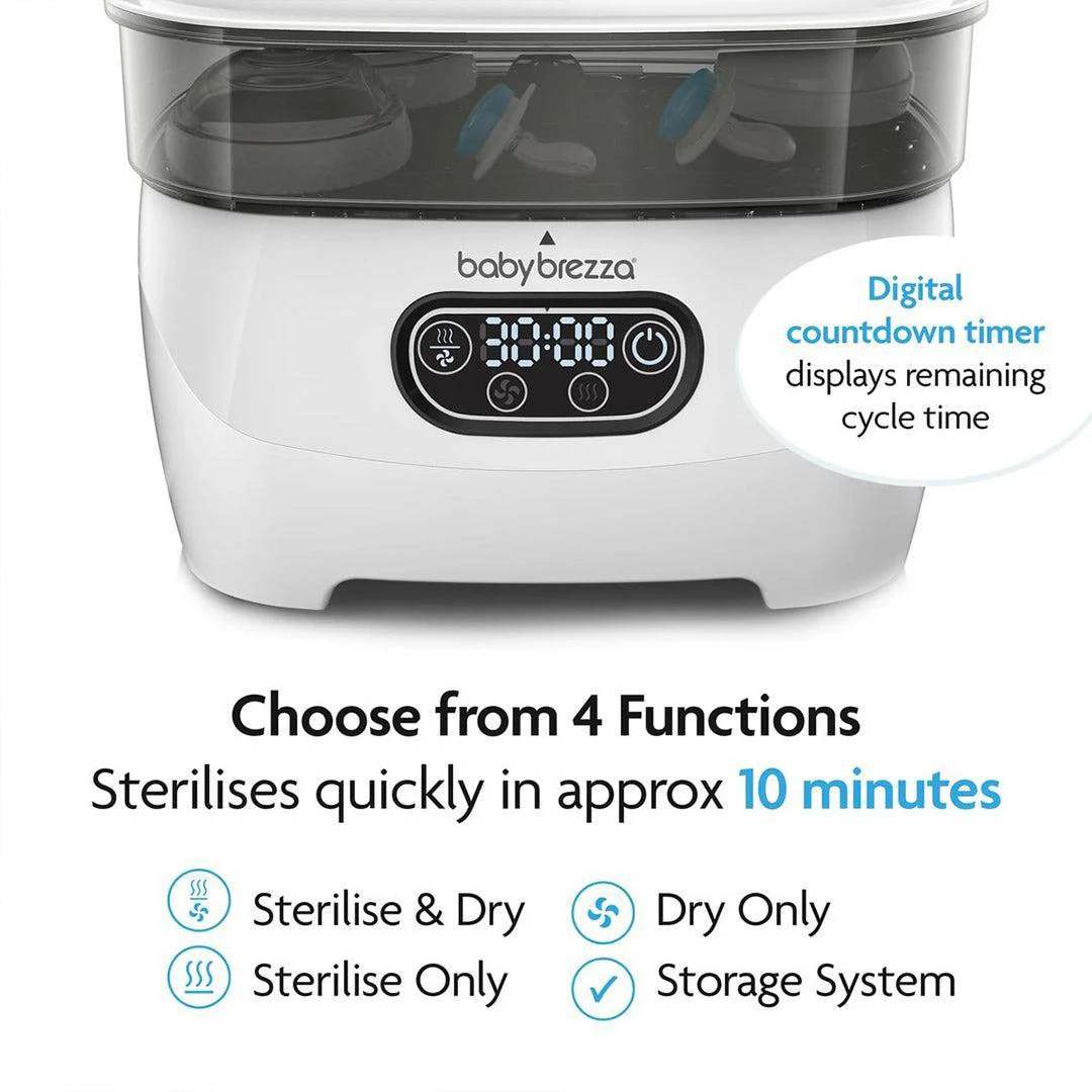 Baby Brezza Steriliser Dryer Advanced - Black & White - Image 7