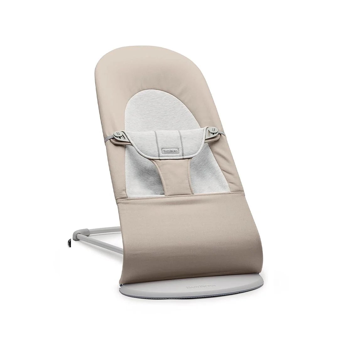 BabyBjörn Balance Soft Baby Bouncer - Beige/Grey - Woven/Jersey