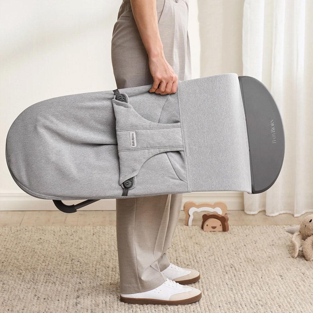 BabyBjörn Bouncer Bliss Woven Mélange - Light Grey - Image 6