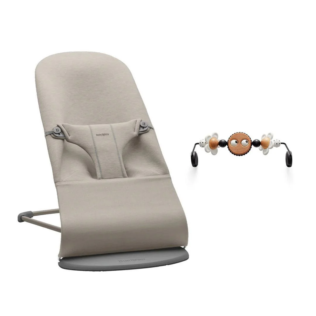 BabyBjorn Bouncer Bliss - 3D Jersey  - Sand Grey - Image 14