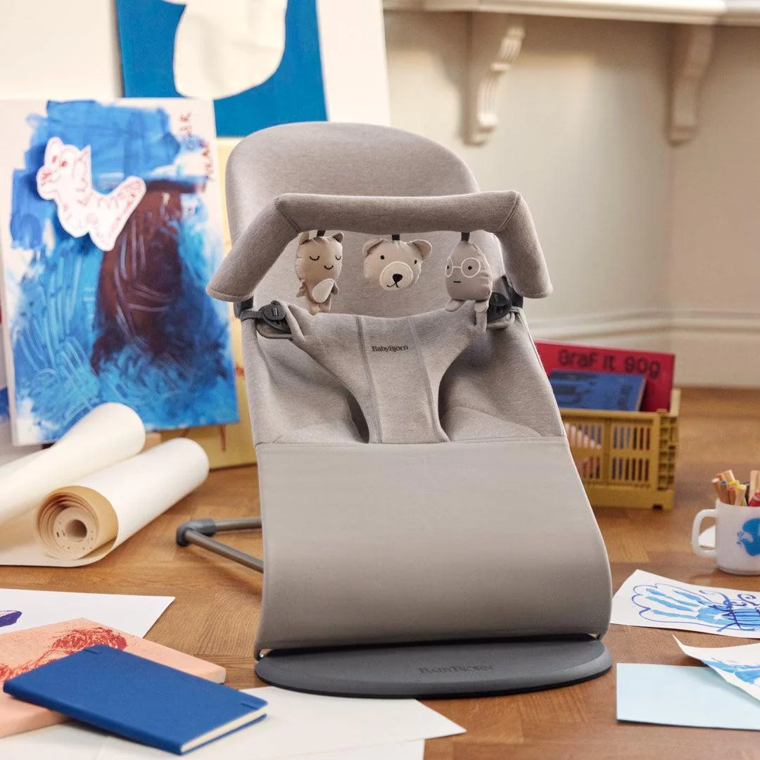 BabyBjorn Bouncer Bliss - 3D Jersey  - Sand Grey - Image 4