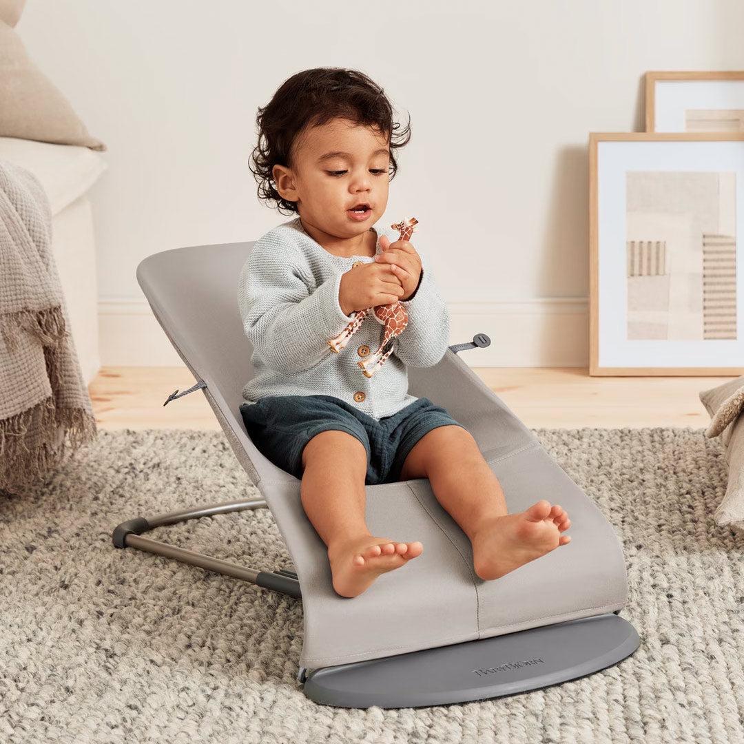 BabyBjorn Bouncer Bliss - 3D Jersey  - Sand Grey - Image 7