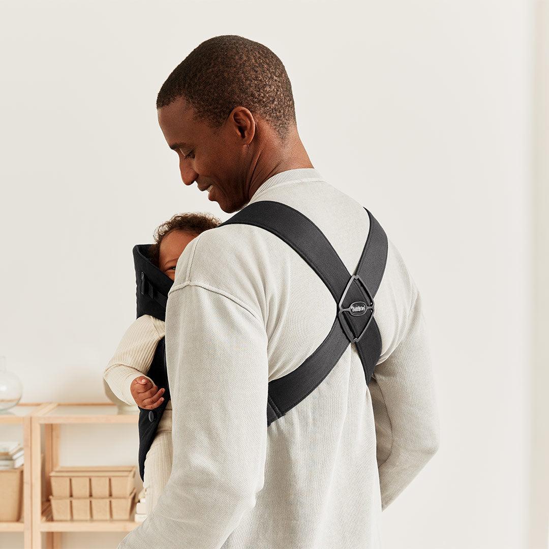 BabyBjorn Mini Woven Baby Carrier - Black - Image 4
