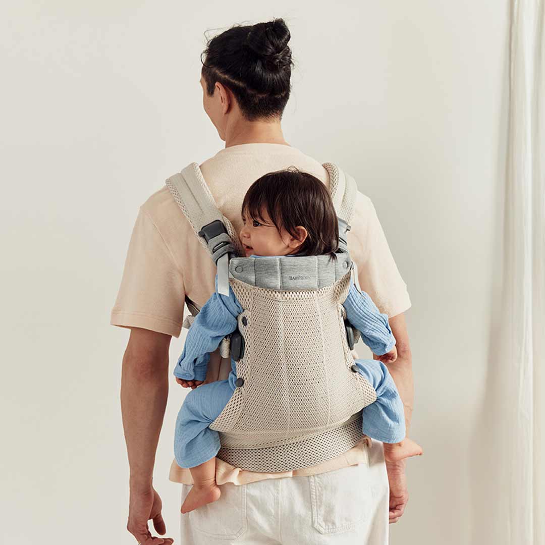 BabyBjörn Harmony 3D Mesh/Jersey Baby Carrier - Cream - Image 4