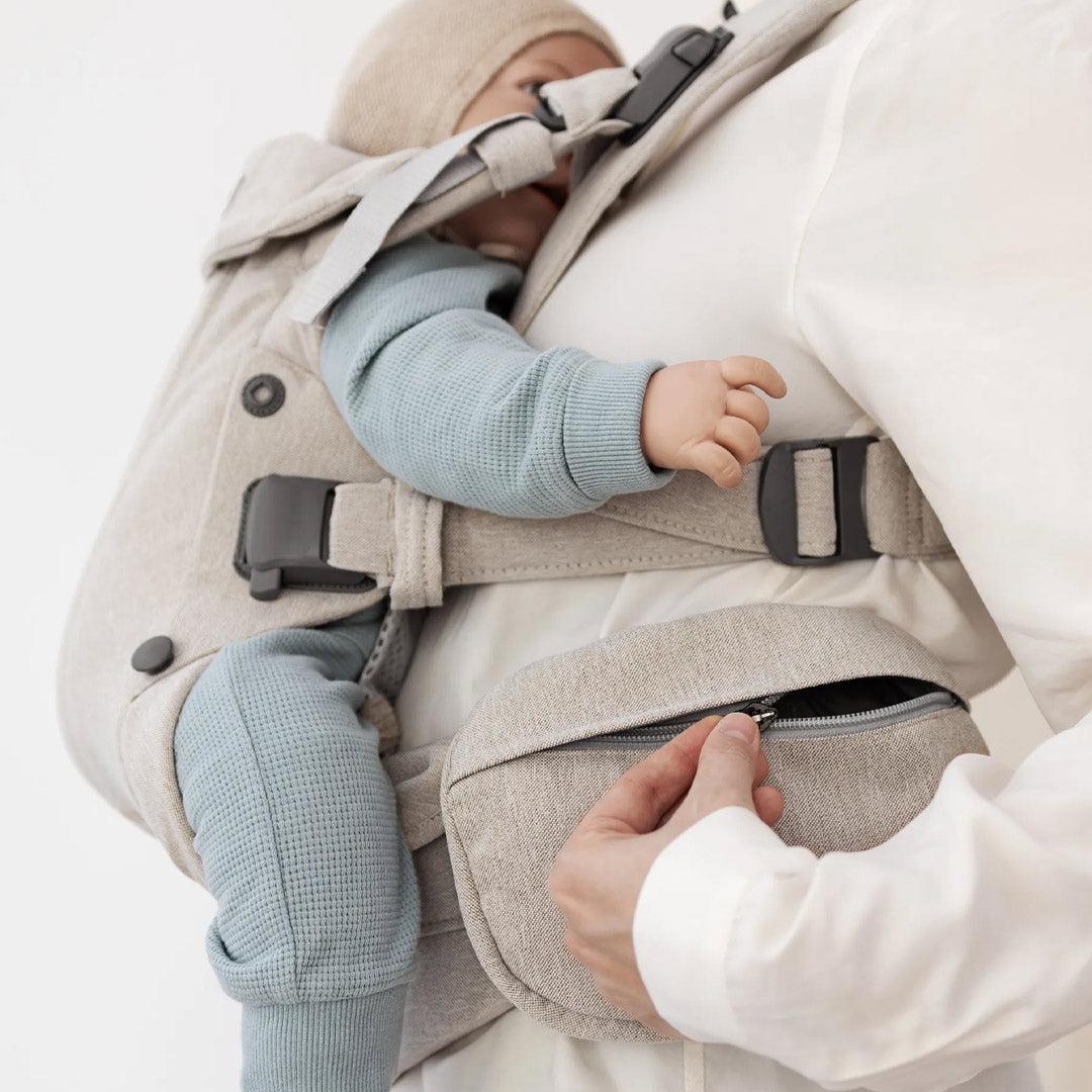 BabyBjorn Pocket Pouch Woven Melange - Light Beige - Image 3