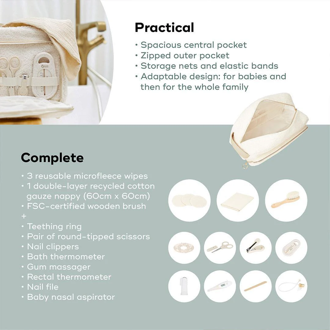 Babymoov Large Baby Toiletry Bag Kit Curl - White - Image 4