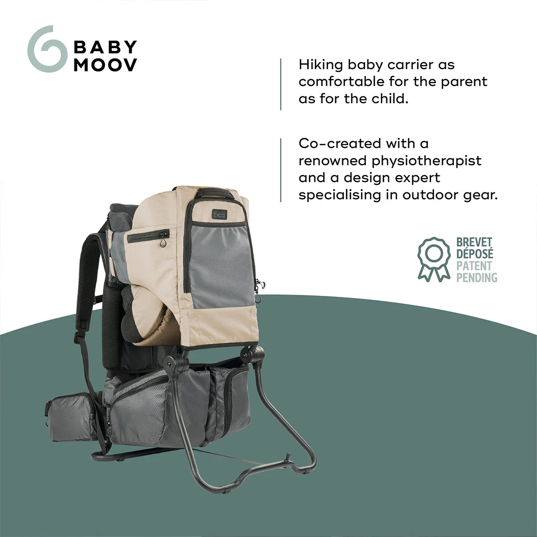 Babymoov Moov & Hike Baby Carrier & Raincover Bundle Set - Dune - Image 3