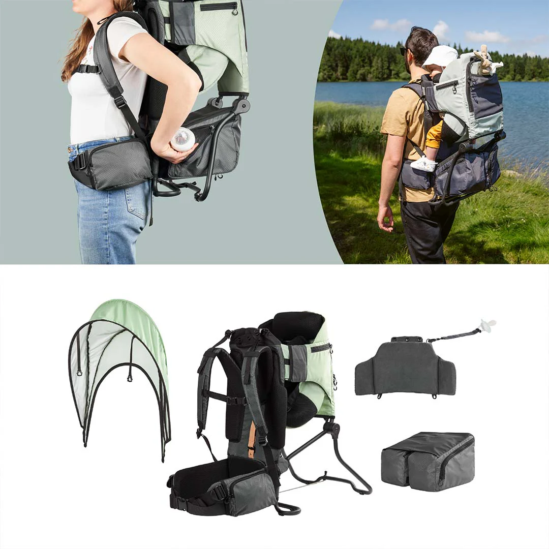 Babymoov Moov & Hike Baby Carrier - Sage Green - Image 7