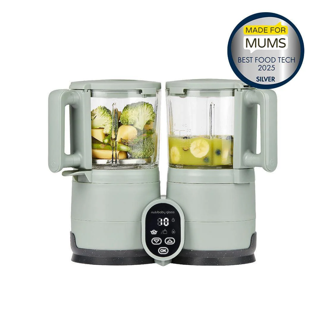 Babymoov Nutribaby Glass Baby Food Maker - Green - Image 2