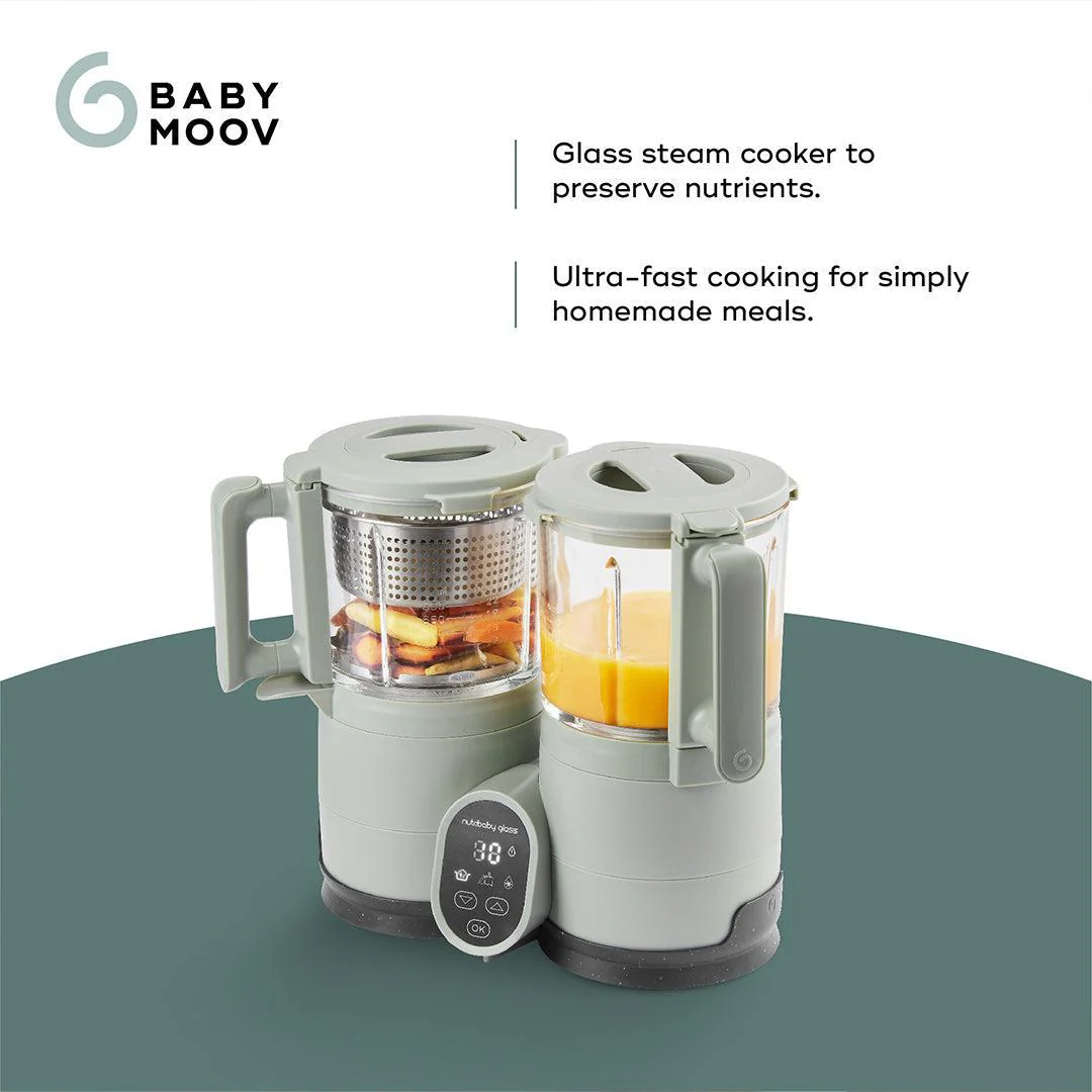 Babymoov Nutribaby Glass Baby Food Maker - Green - Image 4