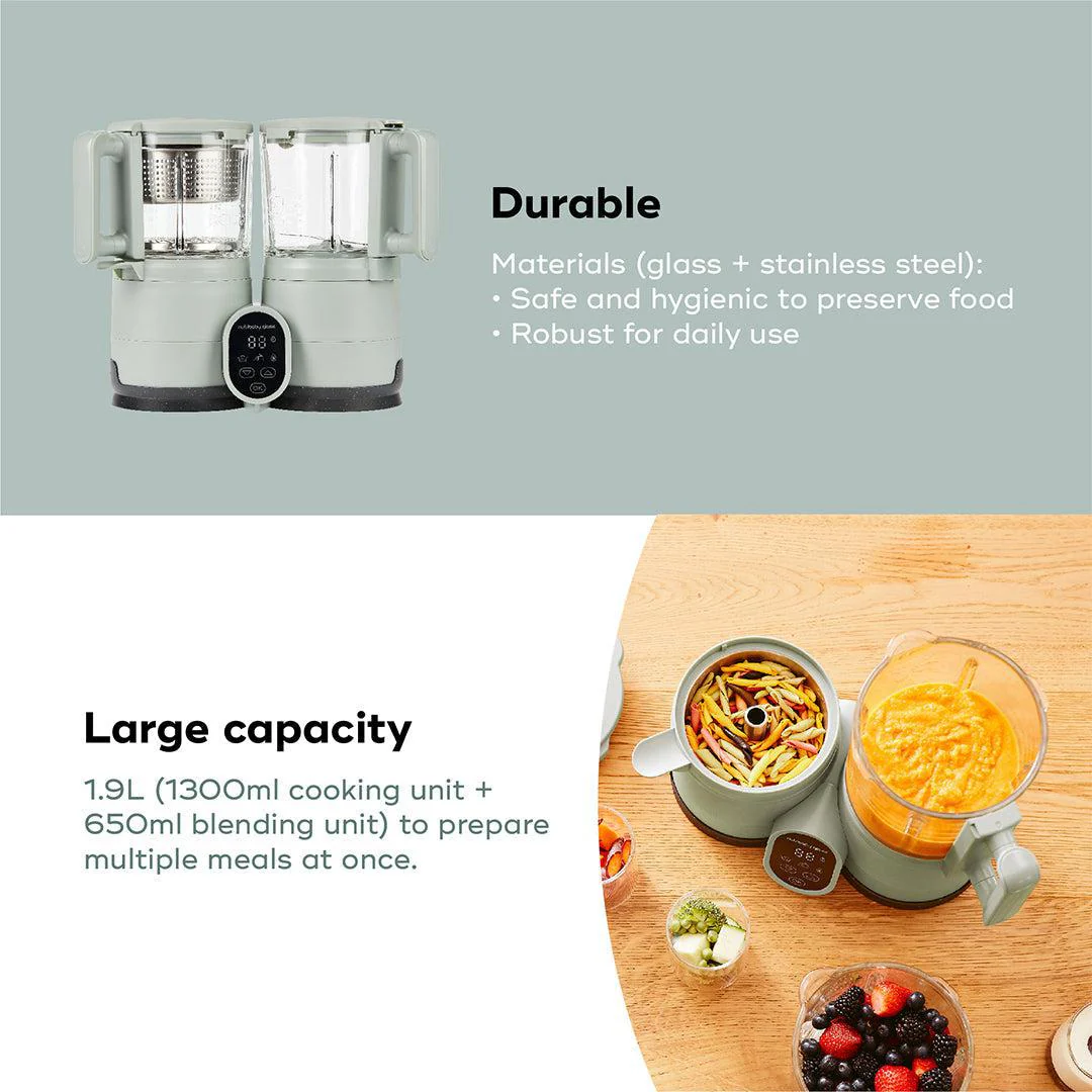 Babymoov Nutribaby Glass Baby Food Maker - Green - Image 7