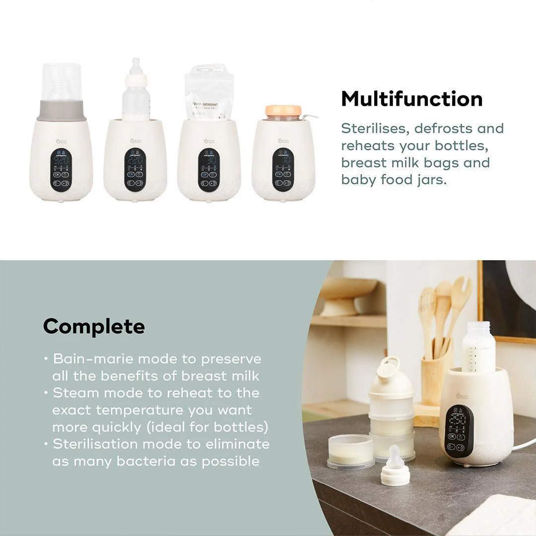 Babymoov NutriSmart+ 4 in 1 Bottle Warmer & Steriliser - with 12v Travel Adaptor - Mineral Beige - Image 4