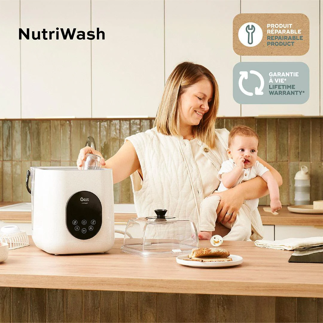 Babymoov NutriWash 4 in 1 Bottle Washer, Steriliser, Dryer & Storer - Mineral Beige - Image 2