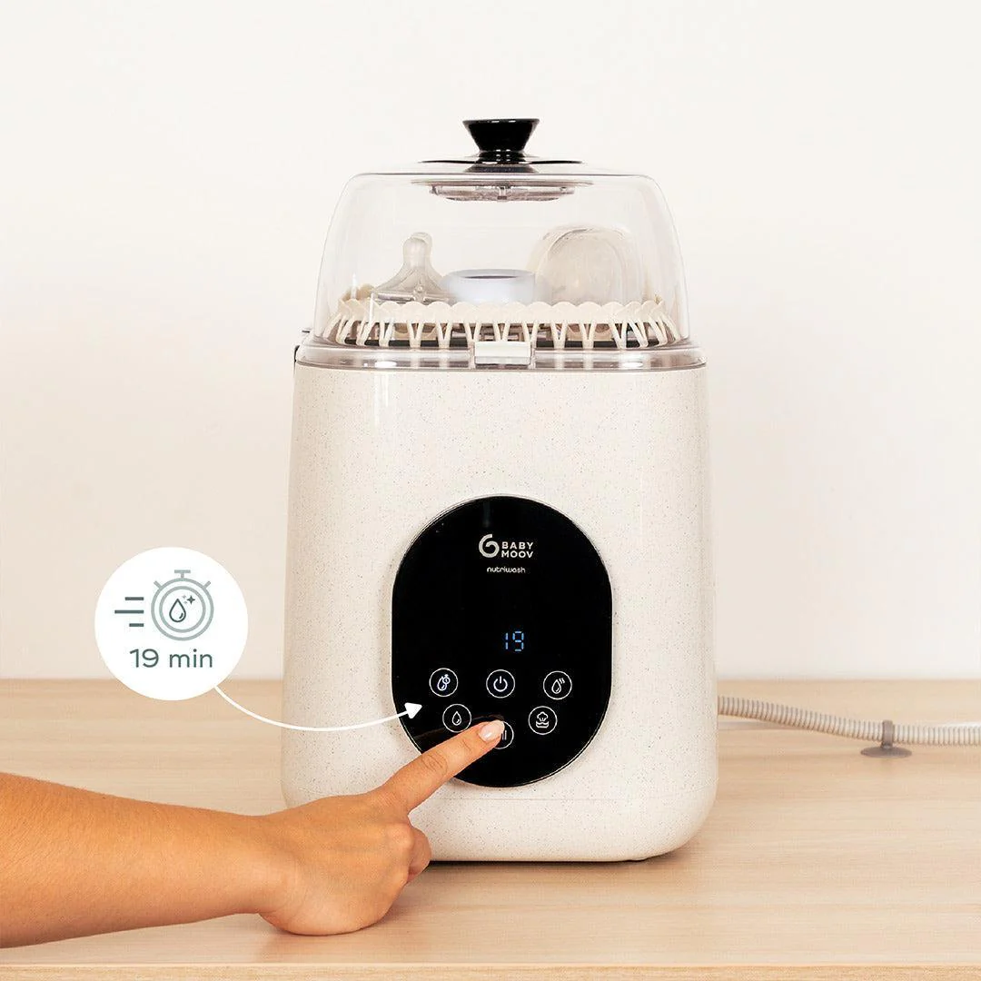Babymoov NutriWash 4 in 1 Bottle Washer, Steriliser, Dryer & Storer - Mineral Beige - Image 5