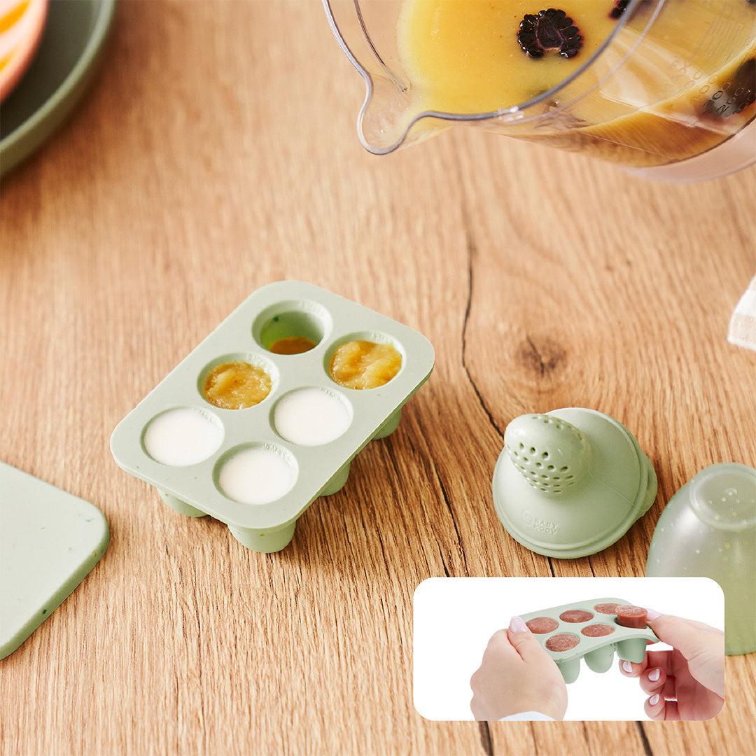 Babymoov Silicone Containers & Feeder Set - Green - Image 6