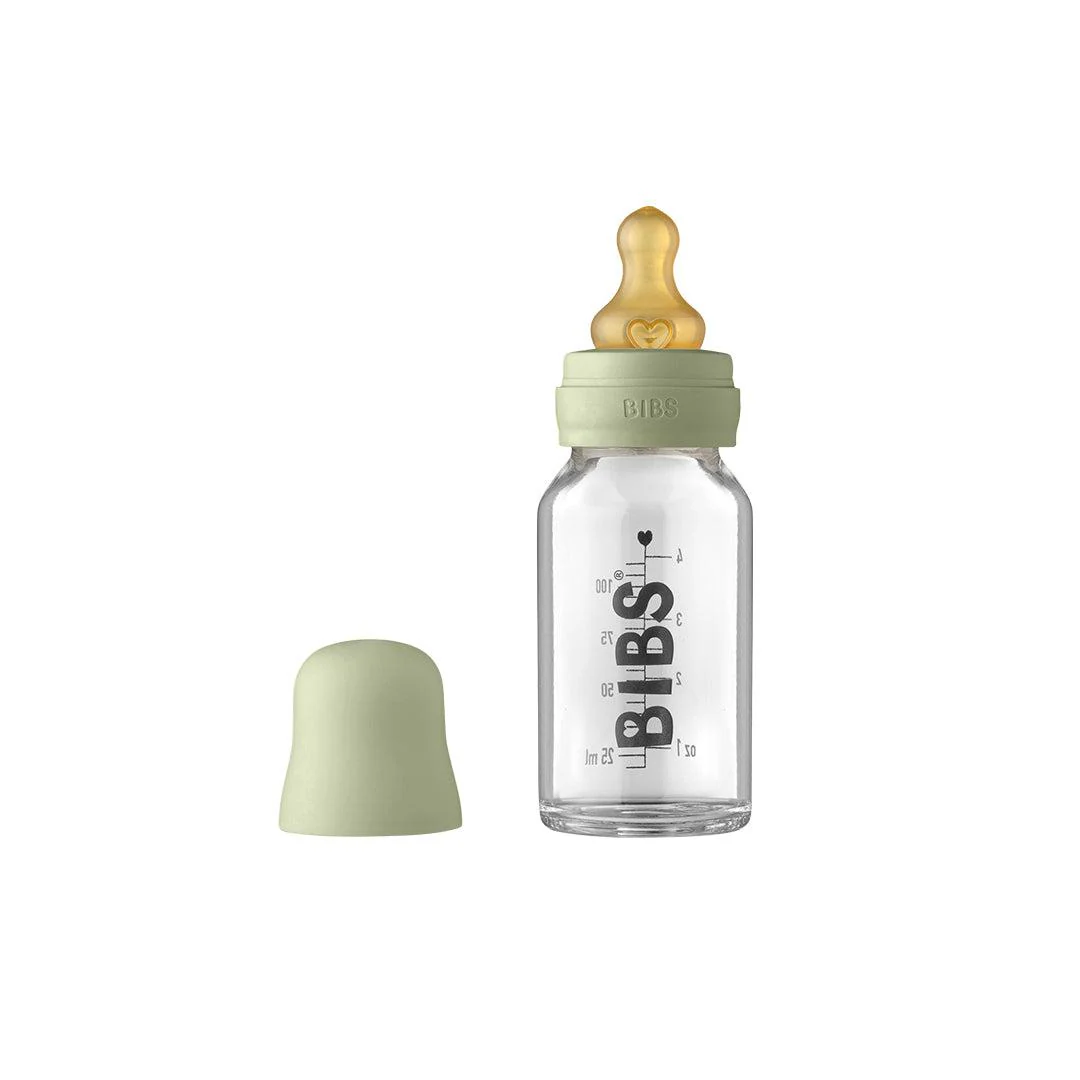 BIBS Baby Glass Bottle Complete Set - Sage