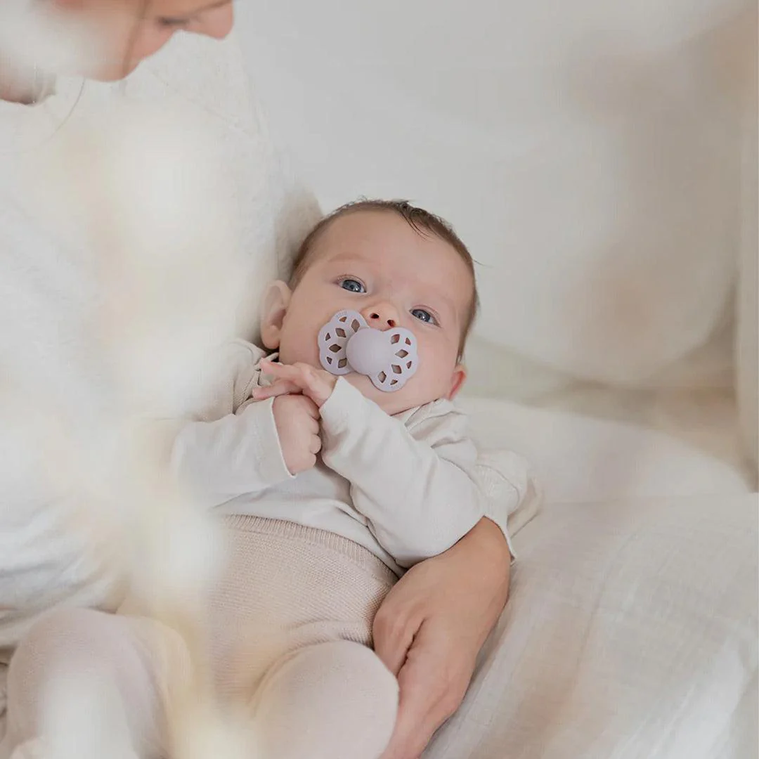 BIBS Infinity Symmetric Pacifier - Fossil Grey - Silicone - Image 3