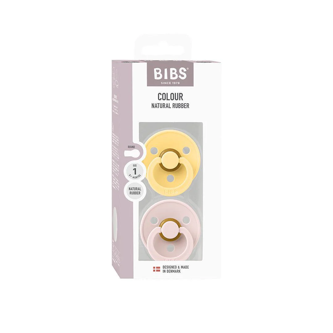 BIBS Pacifier Colour 2 Pack - Pale Butter/Petal - Image 2