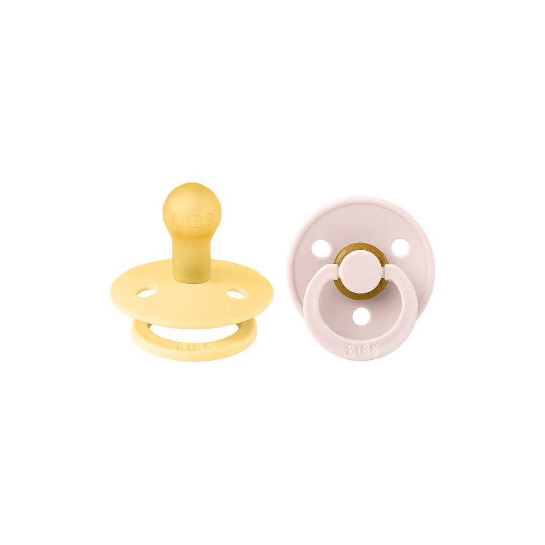 BIBS Pacifier Colour 2 Pack - Pale Butter/Petal - Image 3