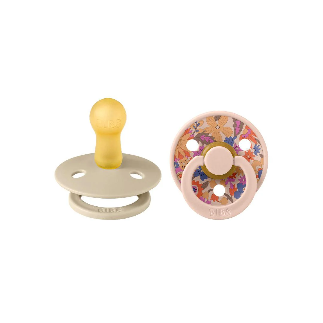 BIBS X LIBERTY Colour Latex Pacifier - 2 Pack - Blush Mix - June Blossom - Image 2