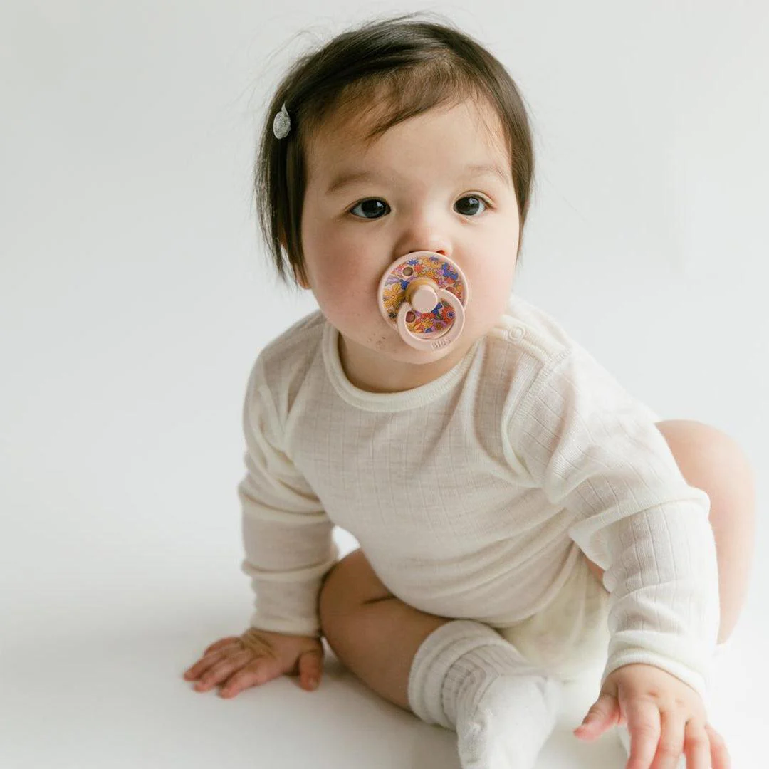 BIBS X LIBERTY Colour Latex Pacifier - 2 Pack - Blush Mix - June Blossom - Image 3