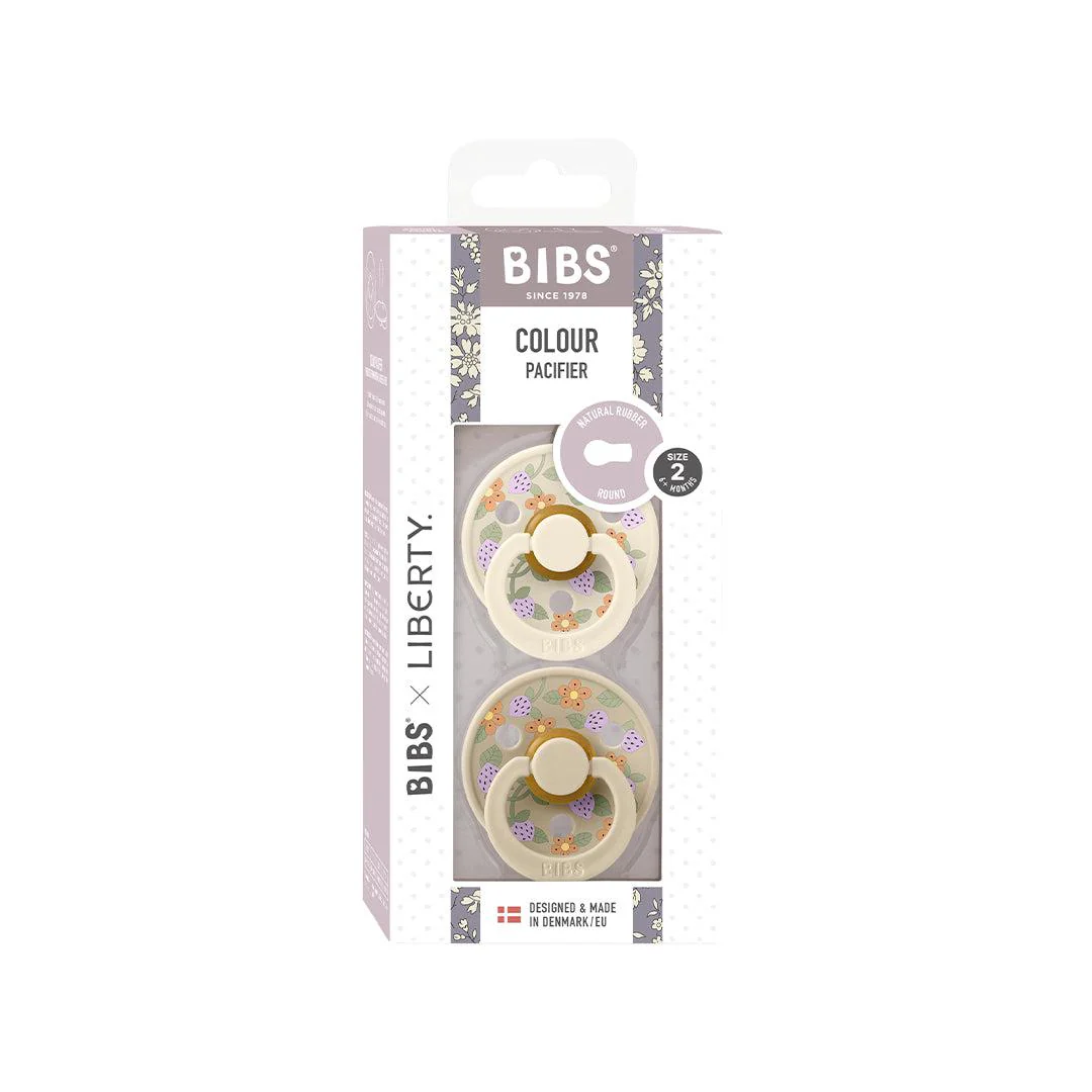 BIBS X LIBERTY Colour Latex Pacifier - 2 Pack - Ivory Mix - Strawberries and Cream - Image 9
