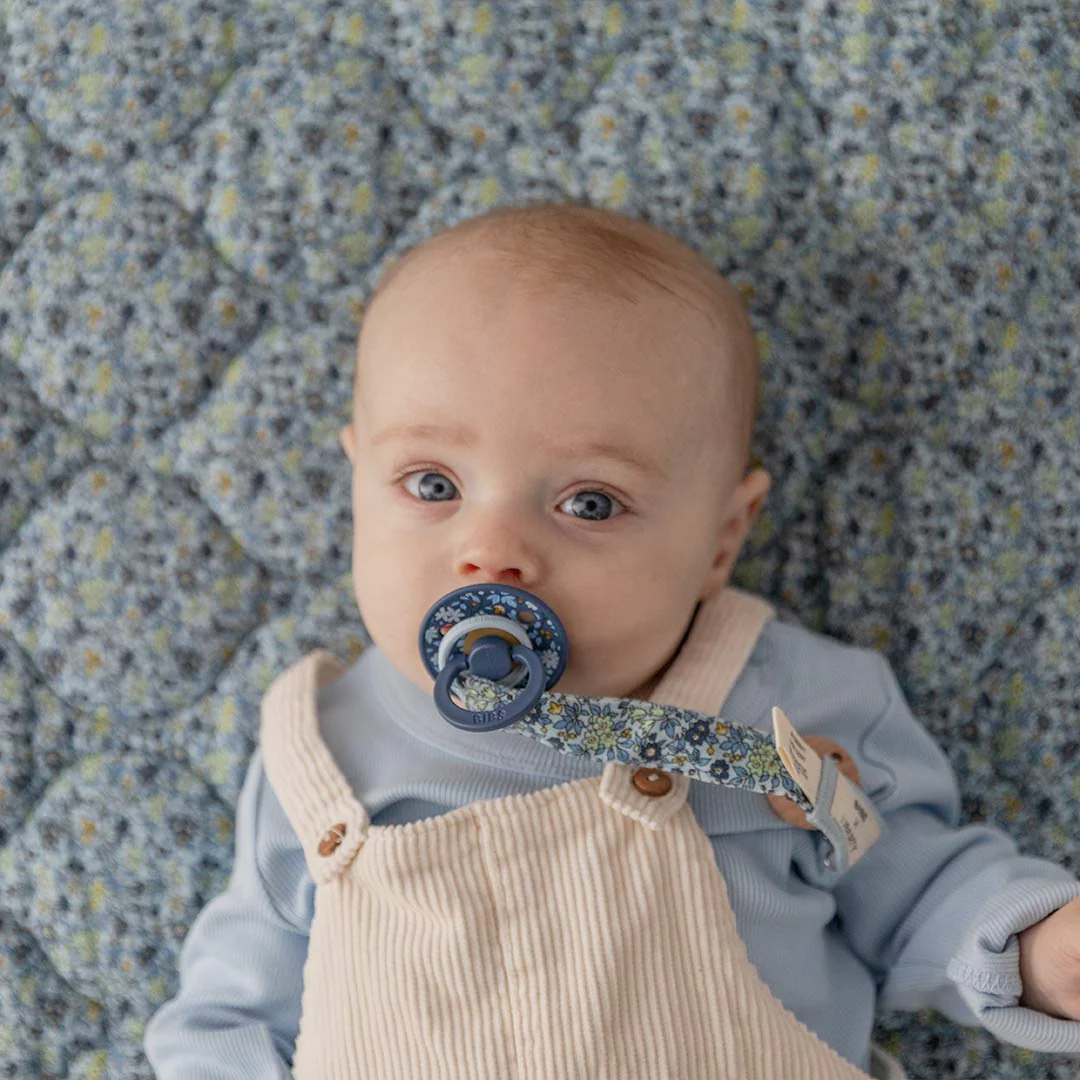 BIBS X LIBERTY Quilted Blanket - Chamomile Lawn - Baby Blue - Image 2