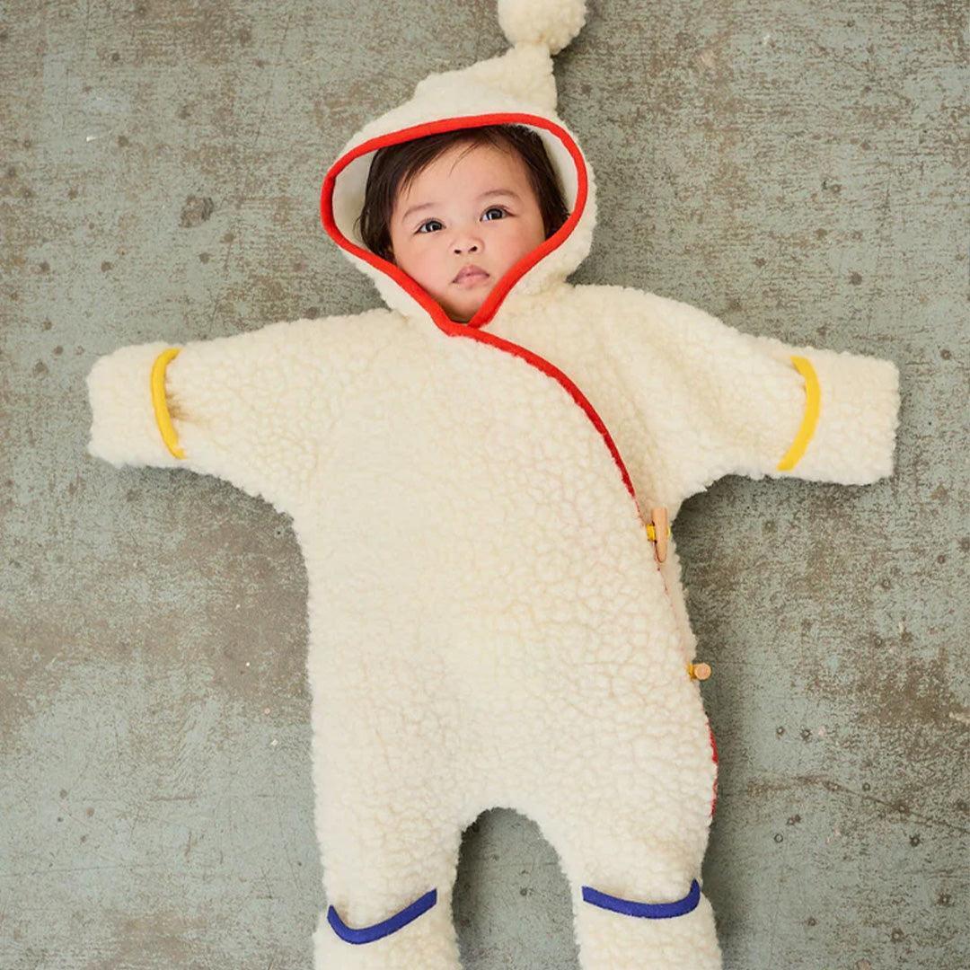 BINIBAMBA BOBO X BINI Merino Snugglesuit - Milk - Image 4