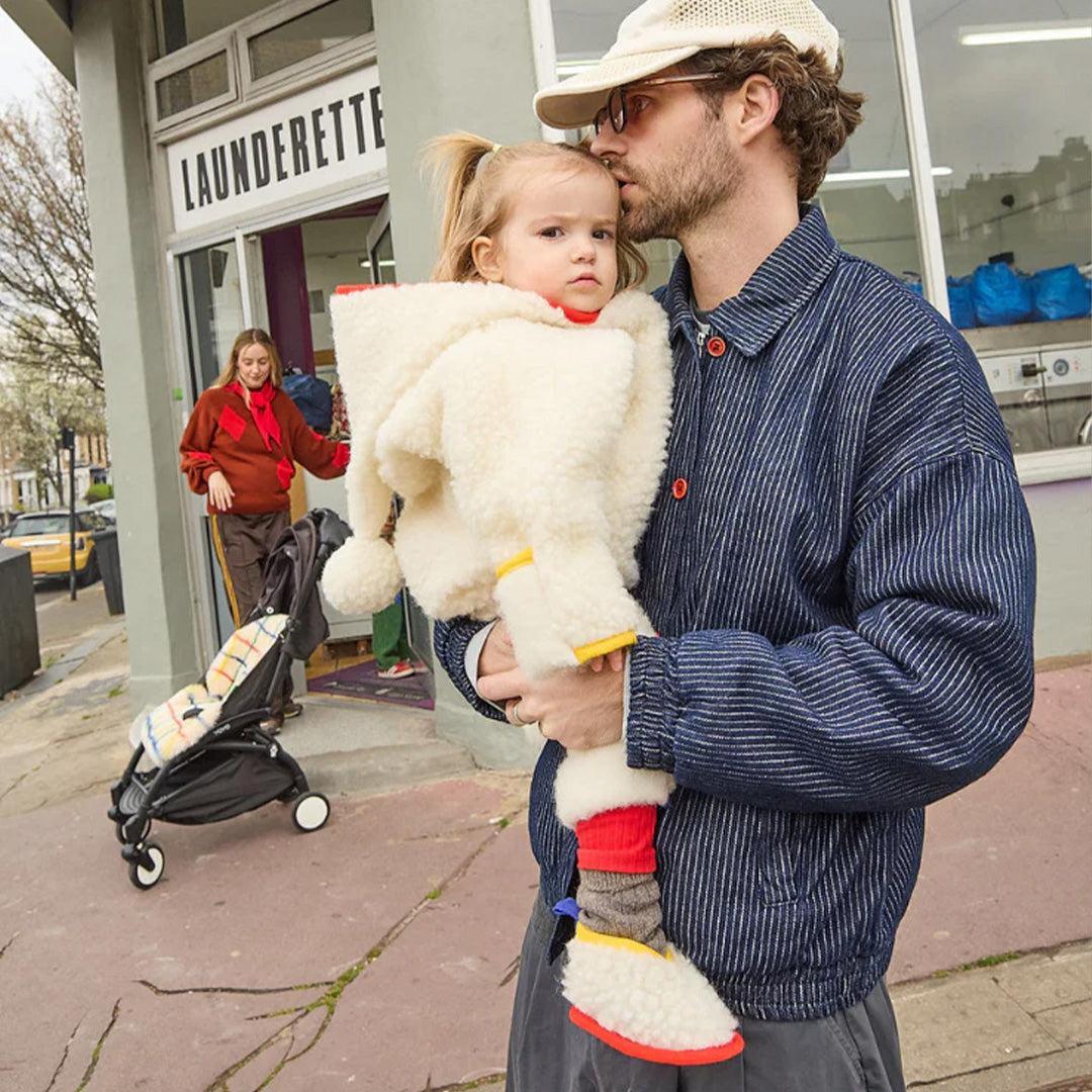 BINIBAMBA BOBO X BINI Merino Snugglesuit - Milk - Image 5