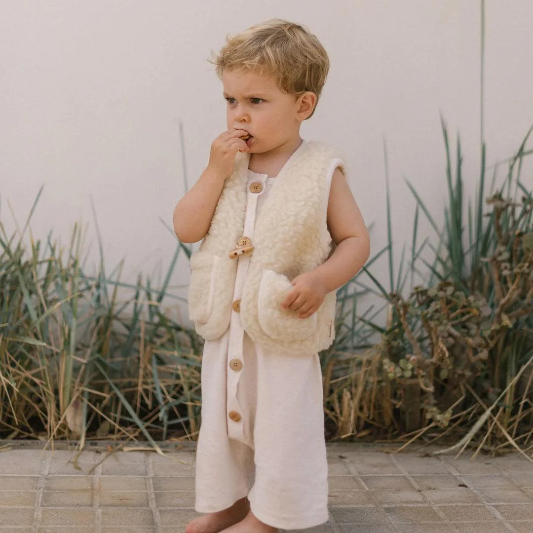 BINIBAMBA Merino Snugglevest  - Milk - Image 2