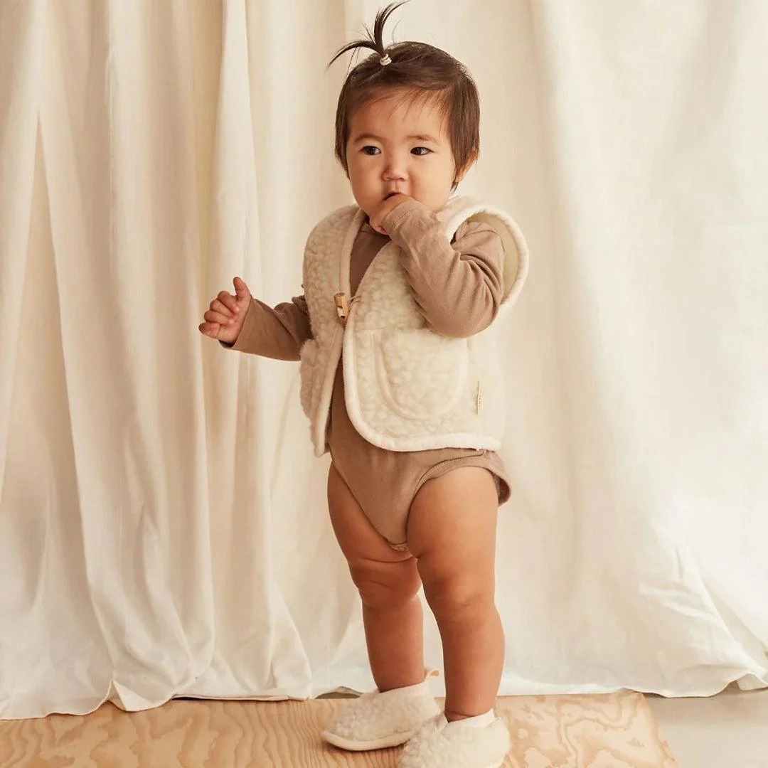 BINIBAMBA Merino Snugglevest  - Milk - Image 3