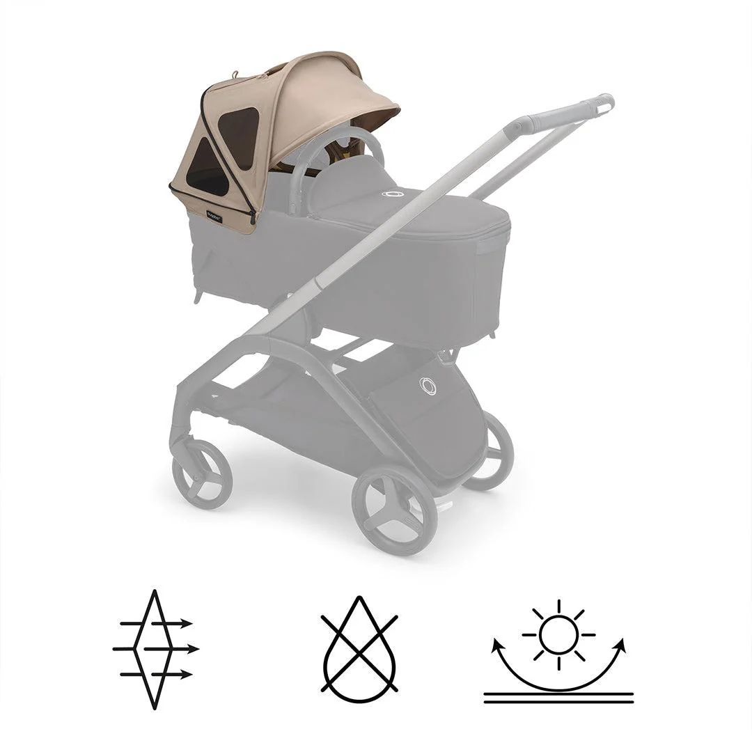 Bugaboo Dragonfly Breezy Sun Canopy - Dune Taupe - Image 3