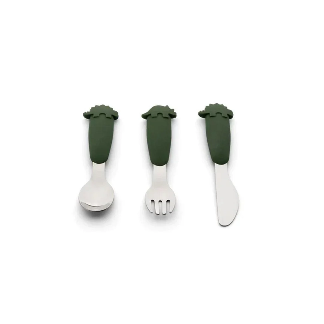 Citron 3 Pcs Kids Cutlery Set - Dino