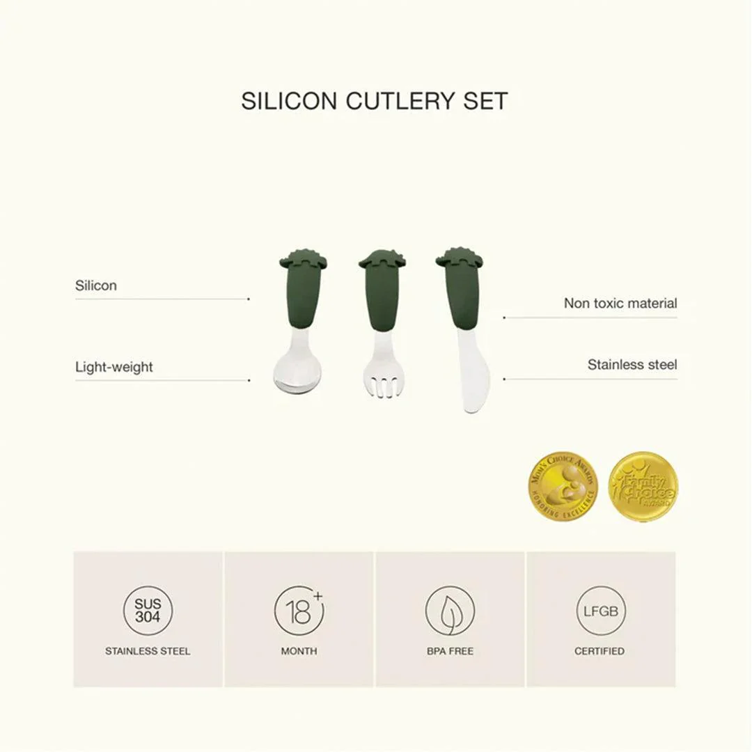 Citron 3 Pcs Kids Cutlery Set - Dino - Image 3