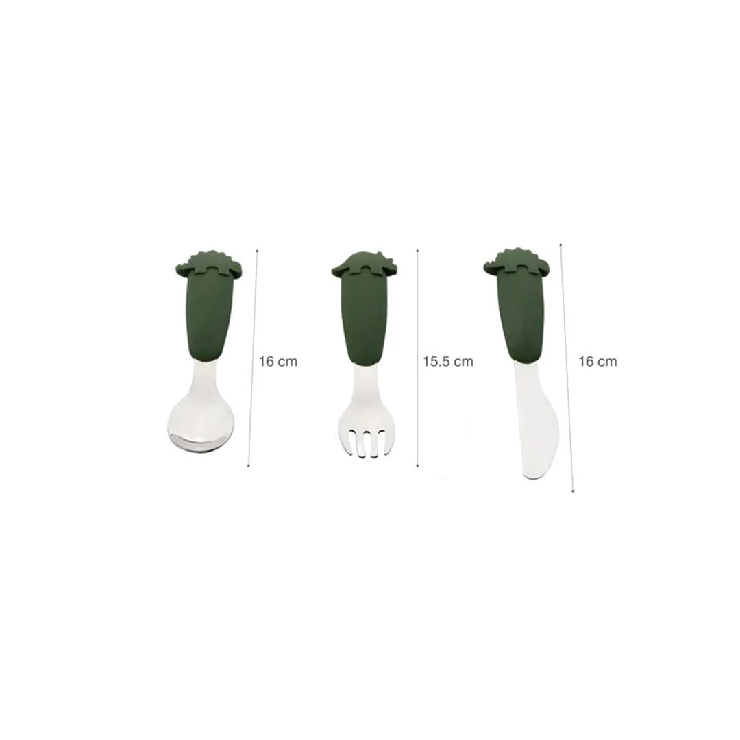 Citron 3 Pcs Kids Cutlery Set - Dino - Image 4