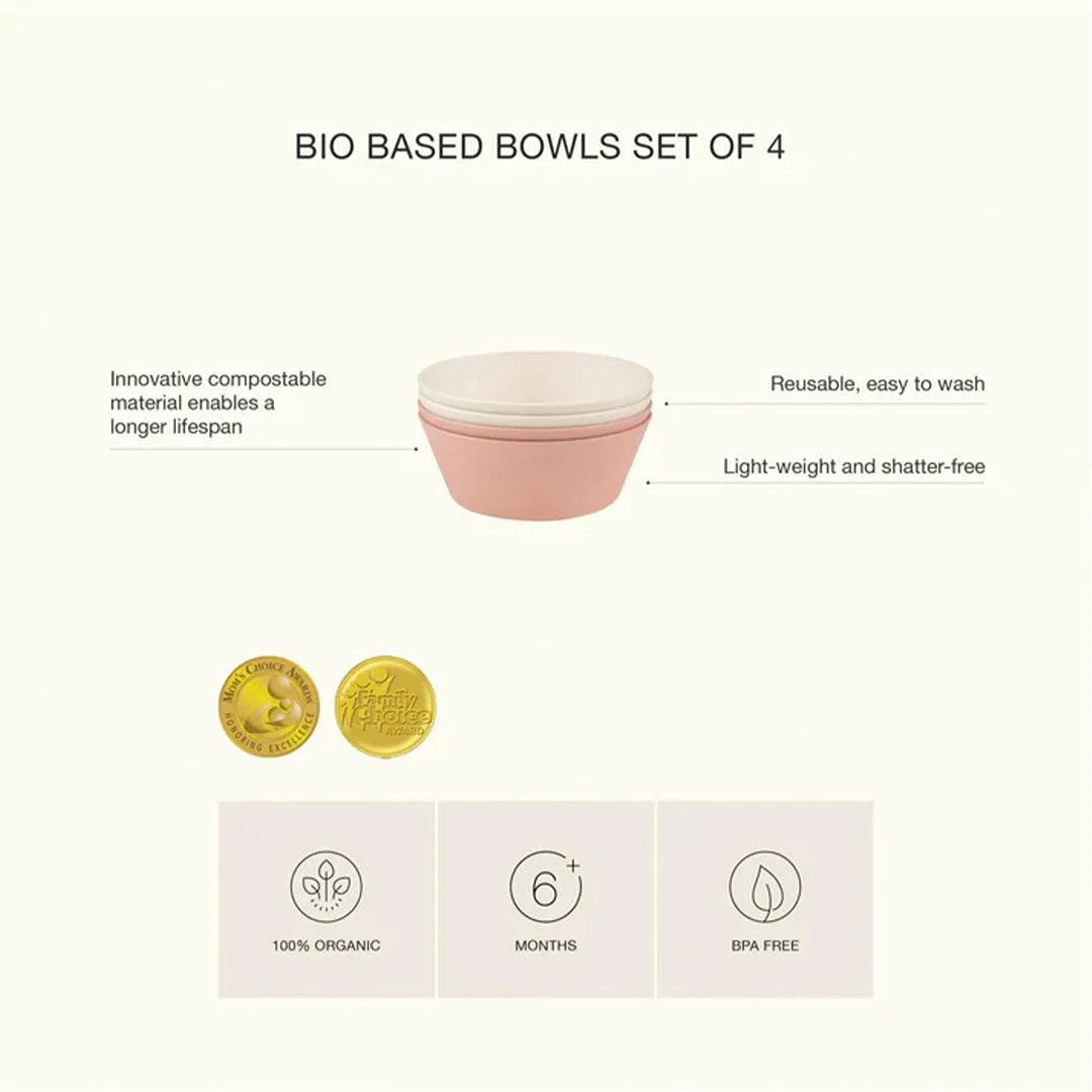 Citron ECO set of 4 Bowls - Pink / Cream - Image 3