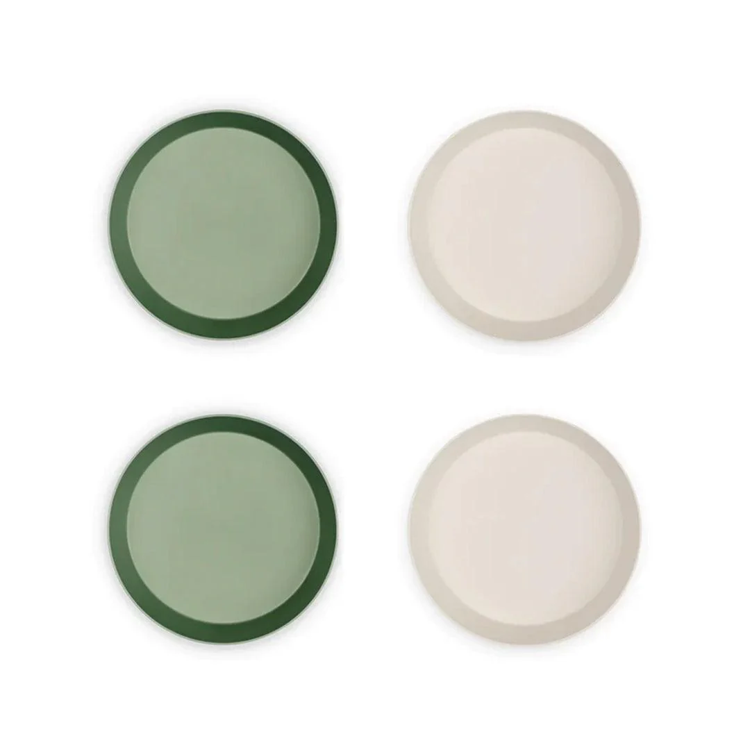 Citron ECO set of 4 Plates - Green / Cream