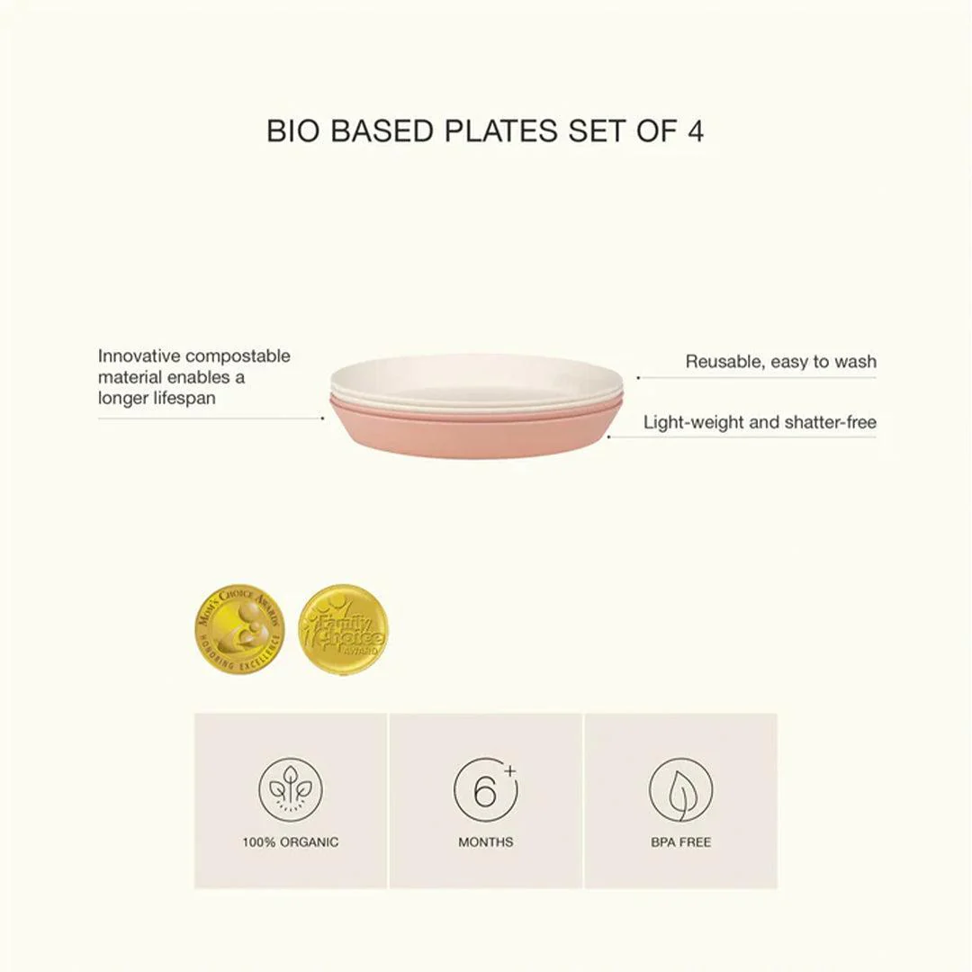 Citron ECO set of 4 Plates - Green / Cream - Image 3