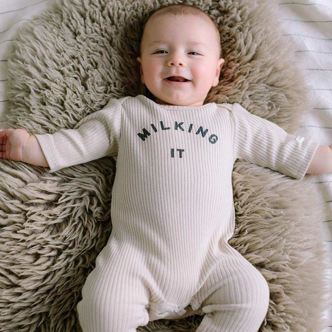 Claude & Co "Milking It" Onesie - Oat - Image 2